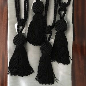 Black Tassel Curtain Tiebacks-4 pieces